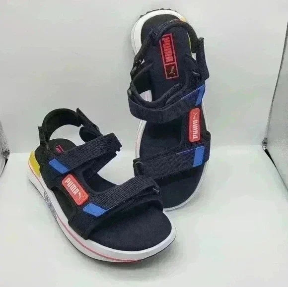 COPY - PUMA FUTURE RIDER SANDALS BLACK HOOK and LOOP SPORT US 4 WOMEN'S 5.5 - Picture 2 of 14